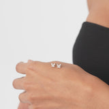 14k Marquise and Round Diamond Butterfly Studs Ferkos Fine Jewelry