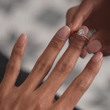 1.00 Ctw 14k Gold Round Shape Lab Grown Diamond S Shape Engagement Ring - Maris Ferkos Fine Jewelry