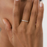 14k 0.30ctw 9 Stone Basket Setting Diamond Wedding Ring