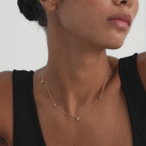 14K Gold Pear Lab Grown Diamond Five Station Necklace - 0.48 ctw Ferkos Fine Jewelry