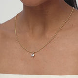 1 CTW 14K Lab Grown Bezel Set Asscher Cut Diamond Charm - Yana Ferkos Fine Jewelry