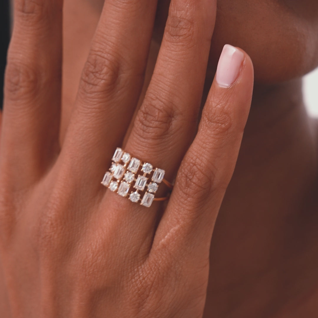 2.15 ctw Multi Shape Lab Grown Diamond Cocktail Ring - June Ferkos Fine Jewelry