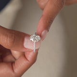 2.40 Ctw 14k Oval Shaped Lab Grown Diamond Pavé Setting with Hidden Halo - Vivara Ferkos Fine Jewelry