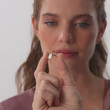 1.50 Ctw 14k Lab Grown Oval Shaped Diamond Bypass Ring - Flavia Ferkos Fine Jewelry