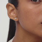 1.00 Ctw 14k Asscher Cut Lab Grown Diamond Stud Earrings - Jovia Ferkos Fine Jewelry