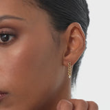 14k Cuban Link Diamond Earrings