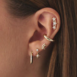 14K Gold 3MM Plain Polished Dome Ear Cuff