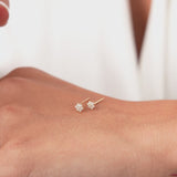 14k Diamond Floral Cluster Stud Earrings Ferkos Fine Jewelry