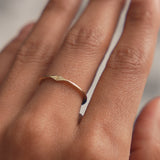 14K Gold Diamond Shape Initial Ring Ferkos Fine Jewelry