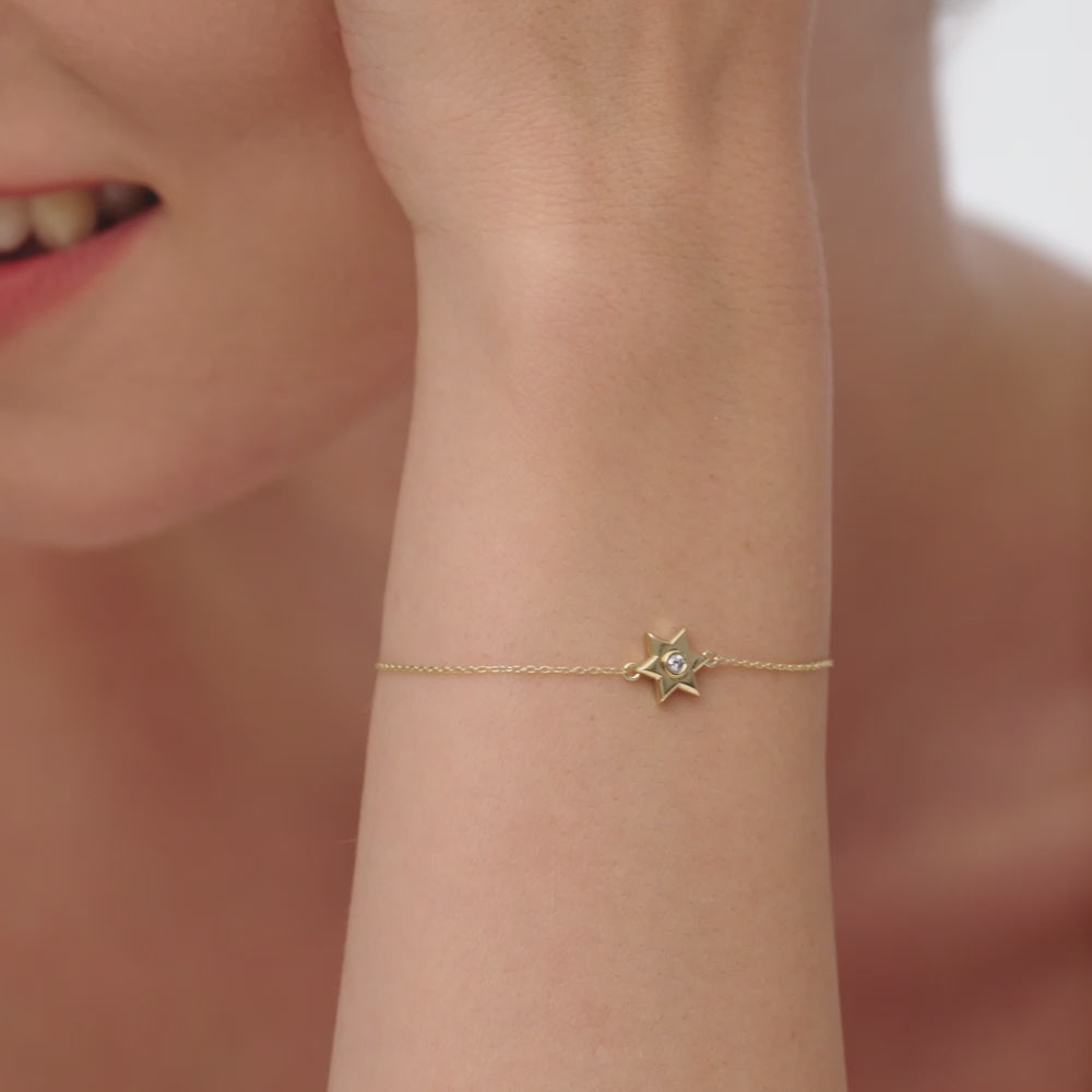 14k Bold Diamond Star Bracelet Ferkos Fine Jewelry