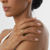 14k Unique Design Bold Gold Ring for Her