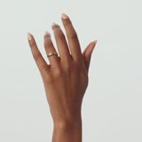 14k Dome Dual Band Stackable Statement Ring