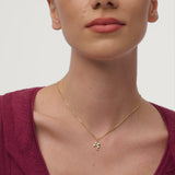 14k Four Leaf Clover Charm with a Diamond Ferkos Fine Jewelry