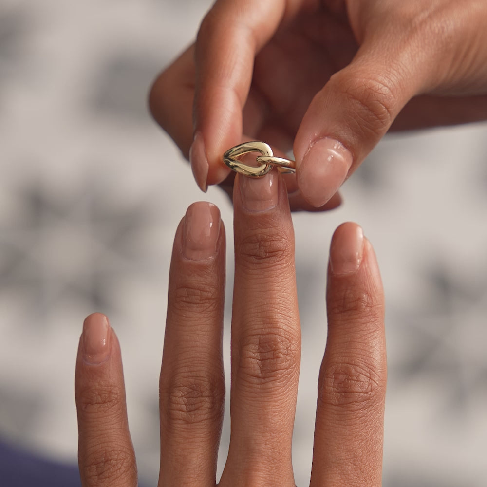 14k Gold Modern Knot Ring Ferkos Fine Jewelry