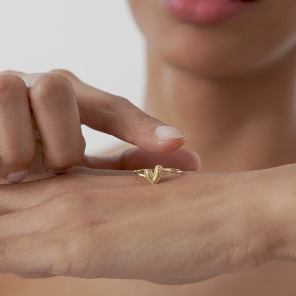 14k Gold Love Heart Ring Ferkos Fine Jewelry
