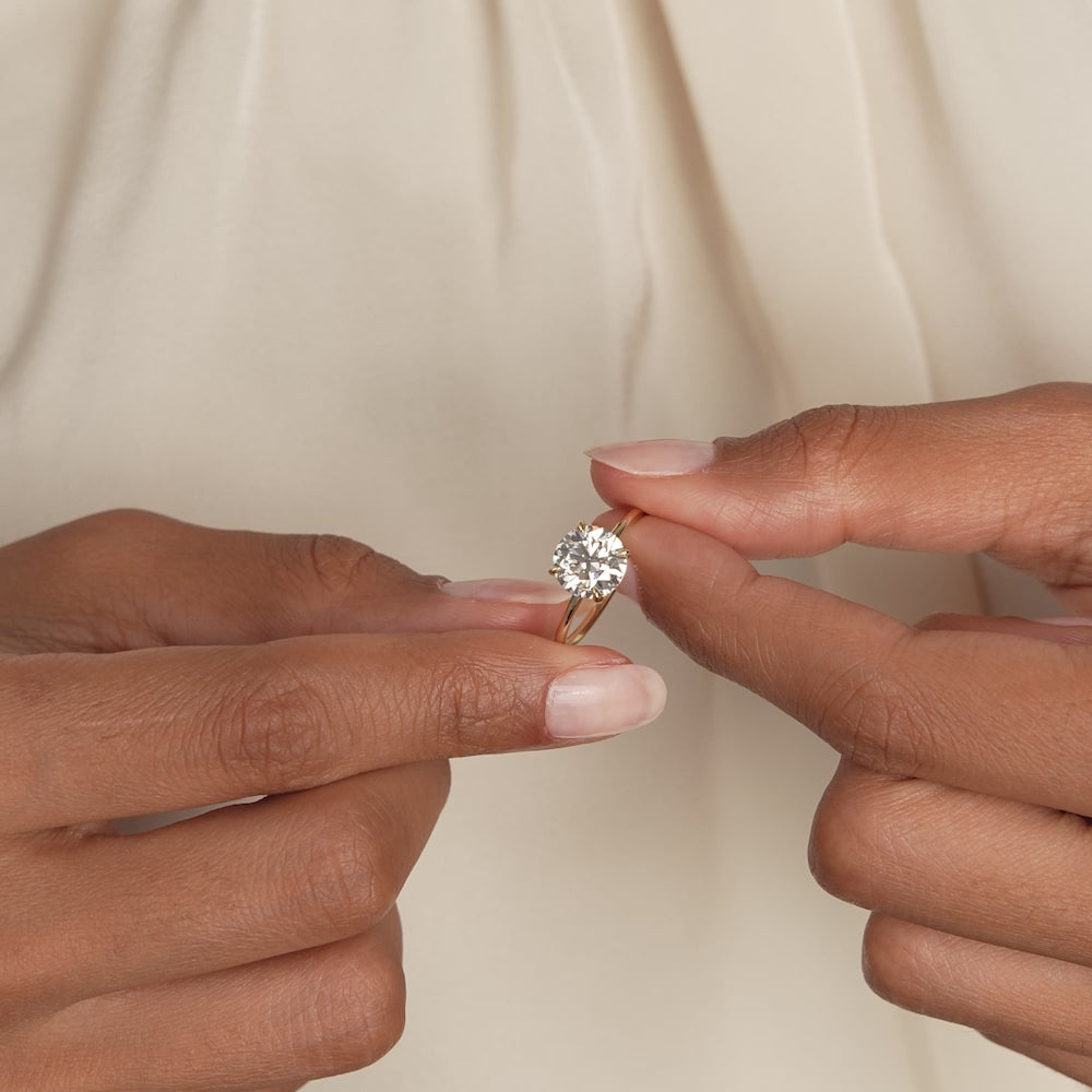 2.00 Ctw 14k Round Brilliant Prong Setting Lab Grown Diamond Engagement Ring – Rosalind Ferkos Fine Jewelry