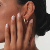 14k Gold Teardrop Hoop Earrings