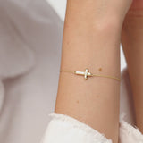 14k Bold Diamond Cross Bracelet Ferkos Fine Jewelry