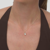 1 CTW 14k Emerald Cut Lab Grown Diamond Pendant Necklace - Jarra Ferkos Fine Jewelry