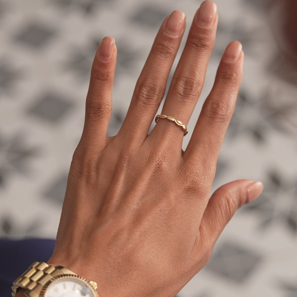 14K Oval Link Band Ring Ferkos Fine Jewelry