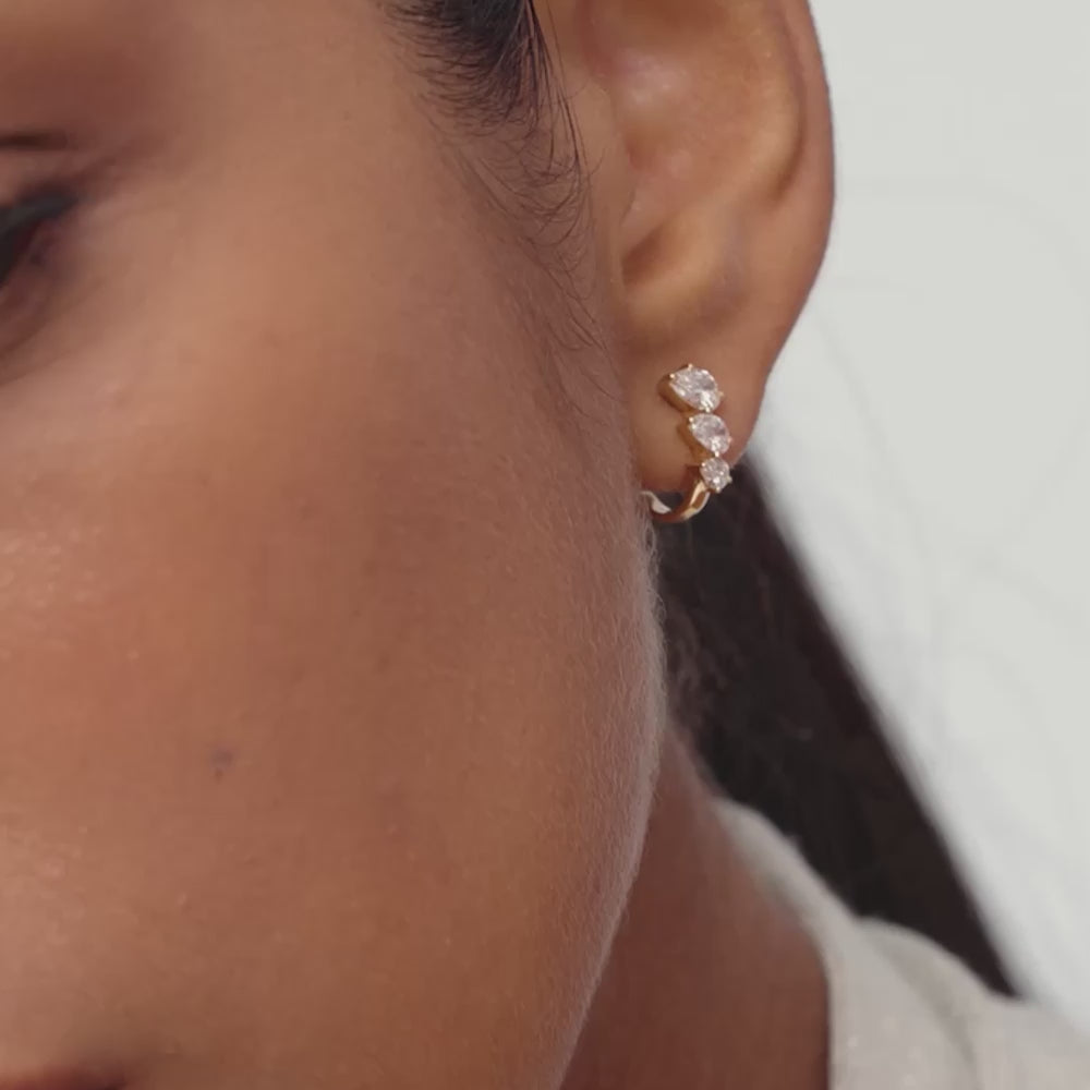 1.15 Ctw 14K Pear Lab Grown Diamond Earrings - Kaya Ferkos Fine Jewelry