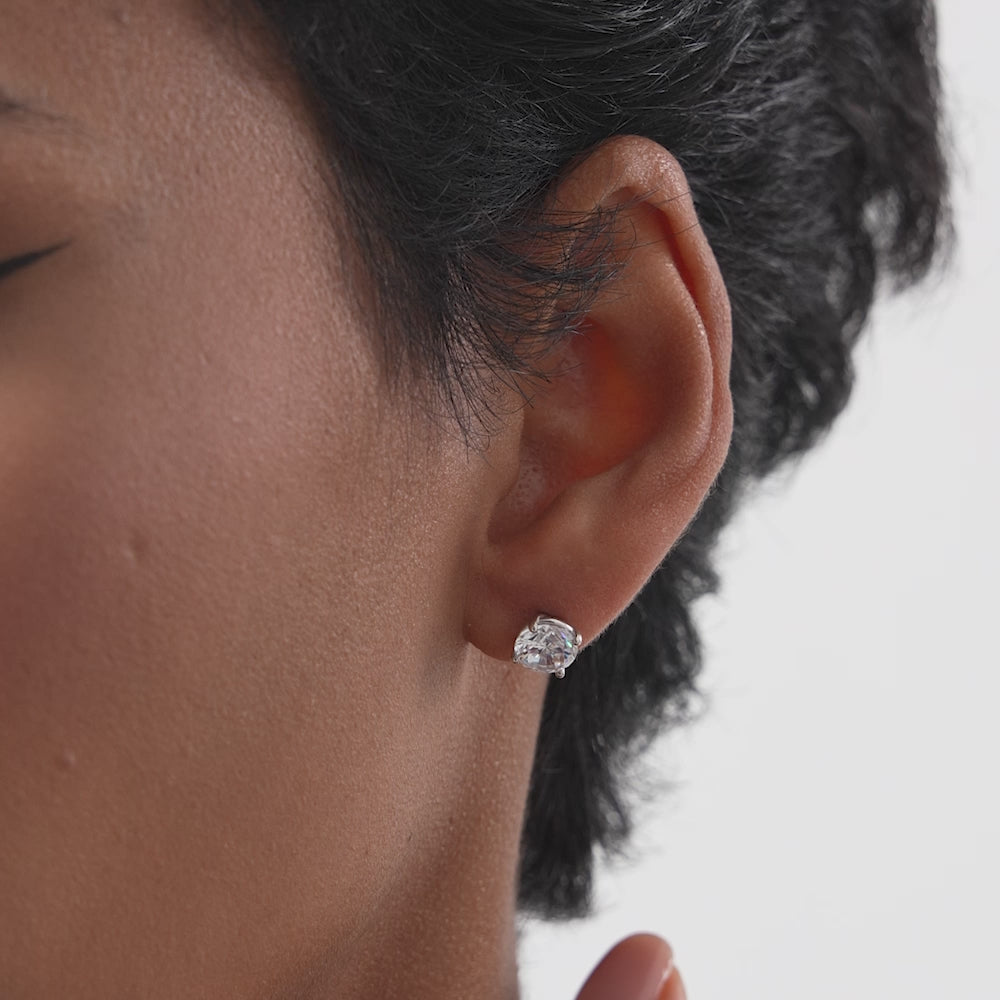 2.00 ctw 14k Classic Four Prong Lab Grown Round Diamond Studs - Fiona Ferkos Fine Jewelry