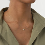 14k Gold Mini Heart Diamond Necklace