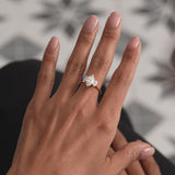 2.00ctw 14k Marquise Shaped Three Stone Lab Grown Diamond Engagement Ring - Adele Ferkos Fine Jewelry