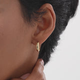 14k Gold Rope Edge Hoop Earrings Ferkos Fine Jewelry