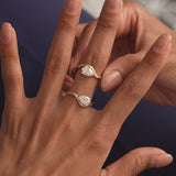 2.00 Ctw 14k Pear Shaped Lab Grown Diamond Stacked Rings - Chloe Ferkos Fine Jewelry