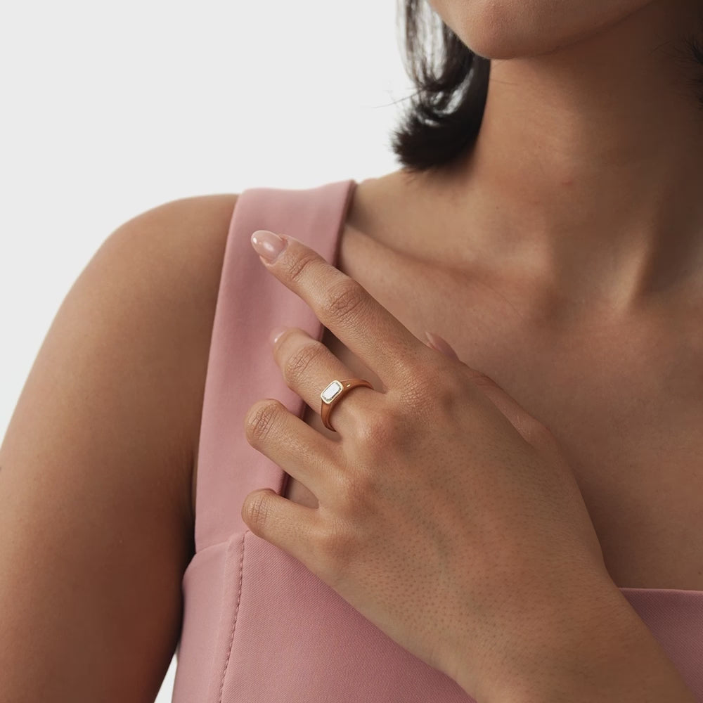 1.00 ctw 14k Emerald Cut Lab Grown Diamond Ring - Remi Ferkos Fine Jewelry