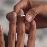 1.00 Ctw Round Lab Diamond Unique Solitaire Ring Ferkos Fine Jewelry