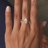 2.00 Ctw 14k Pear Shaped Lab Grown Diamond Hidden Halo Engagement Ring – Amara Ferkos Fine Jewelry
