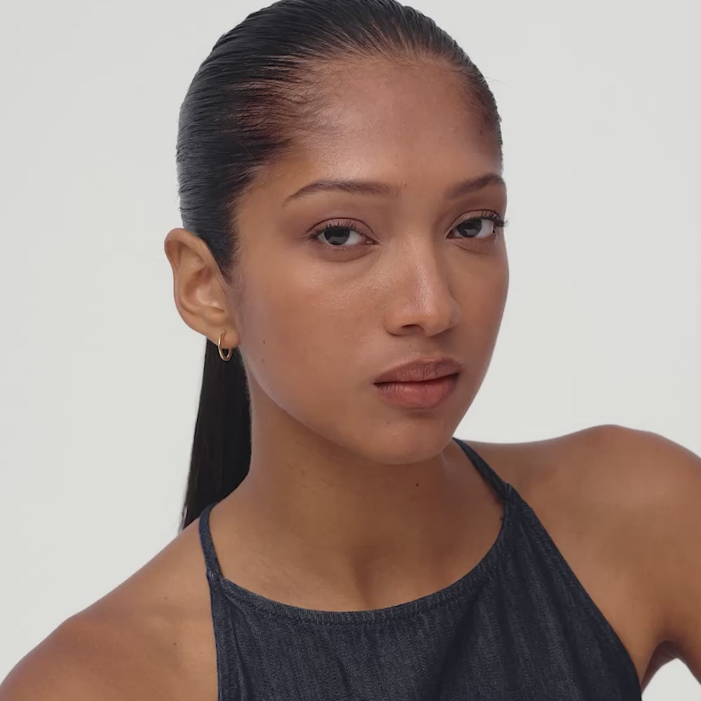 14k Gold Hoop Earrings – 14MM Ferkos Fine Jewelry