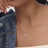 1 CTW 14k Pear Shape Lab Grown Diamond Solitaire Necklace - Felia Ferkos Fine Jewelry