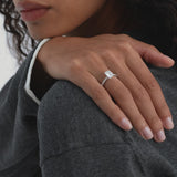 1.95 ctw 14K Gold Emerald Cut Lab Grown Diamond Pave Engagement Ring Ferkos Fine Jewelry
