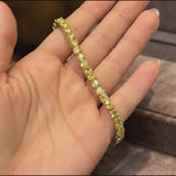 17.50 ctw 14k Lab Grown Cushion Cut Fancy Vivid Yellow Diamond Tennis Bracelet - Paige Ferkos Fine Jewelry