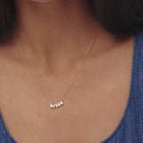 14K Pear Shape Lab Grown Cluster Diamond Necklace - Naya Ferkos Fine Jewelry