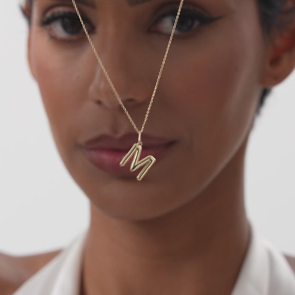 14K Gold Everyday Initial Charm Necklace Ferkos Fine Jewelry