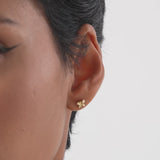 14K Gold Bubble Butterfly Stud Earrings Ferkos Fine Jewelry