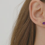 14K Asscher Cut Amethyst Stud Earrings Ferkos Fine Jewelry