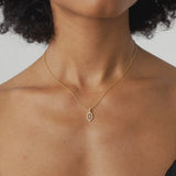 14k Marquise Shape Dangle Diamond Necklace