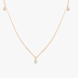 14k 5 Diamond Dangle Necklace 14K Rose Gold Ferkos Fine Jewelry