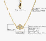 14K Gold Four Stone Diamond Cluster Necklace  Ferkos Fine Jewelry