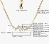 14K Gold Nine Diamond Cluster Necklace  Ferkos Fine Jewelry