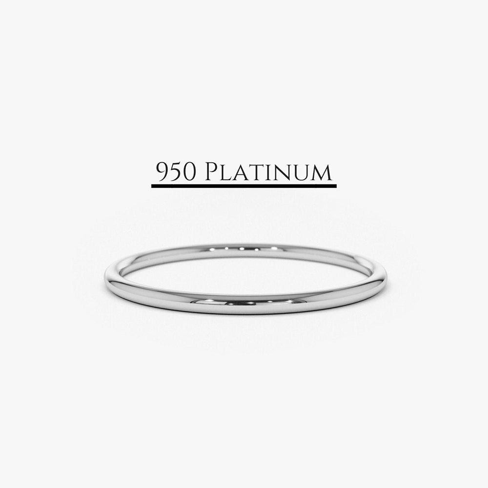 Platinum 1.2MM Plain Wedding Band 3 Ferkos Fine Jewelry