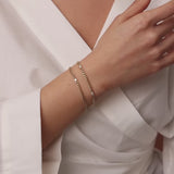 14K Gold Cuban Link Bracelet w/ Emerald Cut Diamond