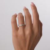 14k Heart Shape Up Down Bezel Setting Diamond Ring