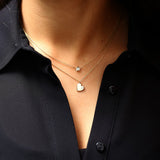 14K Gold Single Diamond Star Necklace  Ferkos Fine Jewelry