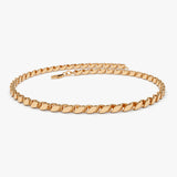 14K Gold Unique Marquise Shape Bracelet 14K Rose Gold Ferkos Fine Jewelry